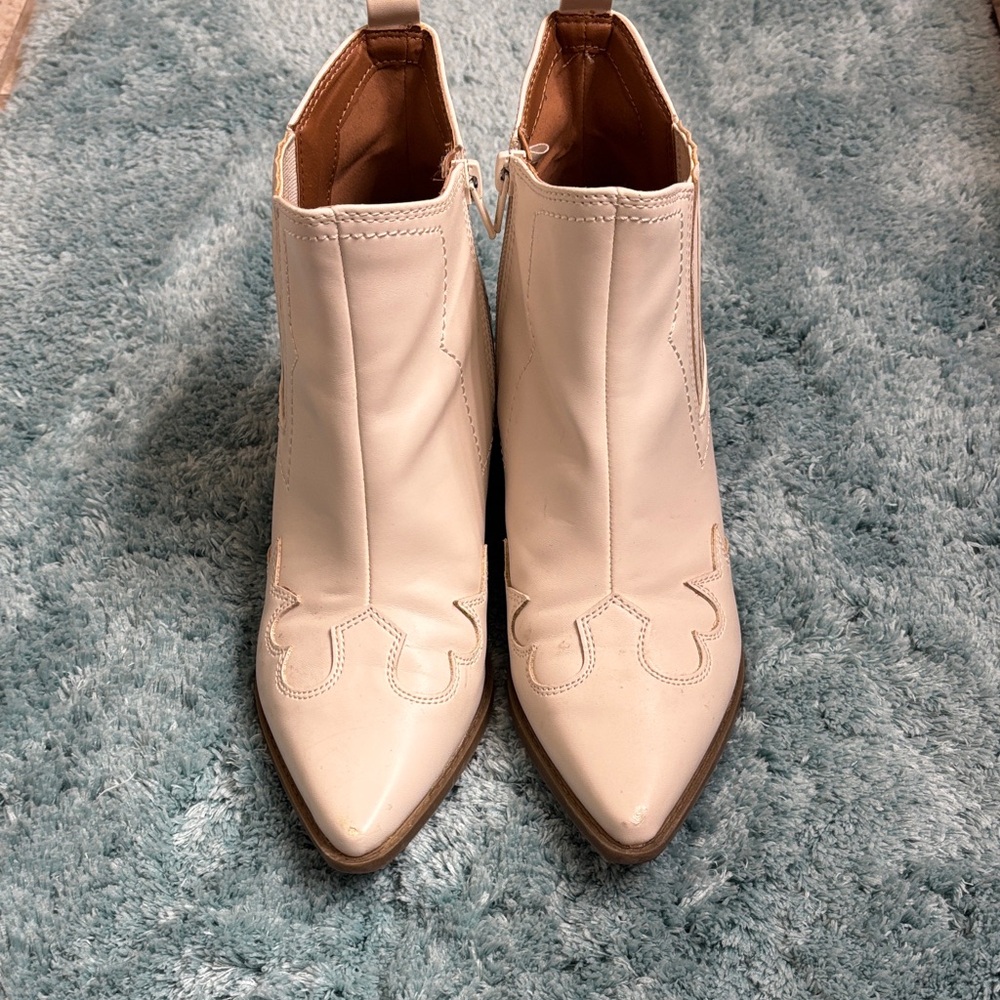 Indigo Cream Ankle Booties 7